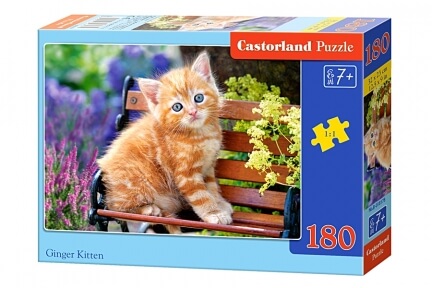 Пазл Рыжий котенок на скамье 180 эл 018178