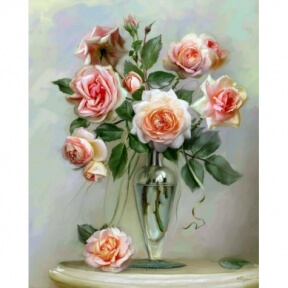 Картина за номерами Трепетні троянди 40 х 50 см КНО2034 Ідейка