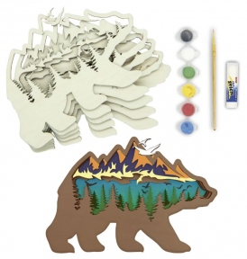 Пазл 3D раскраска Медведь CWP04 CreatifWood