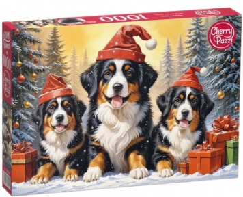 Пазл Праздничные щенята 1000 эл Cherry Pazzi 31254