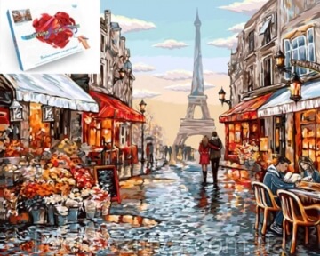 Картина по номерам Цветочный магазин Парижа 40 х 50 см Danko KpNe-01-09