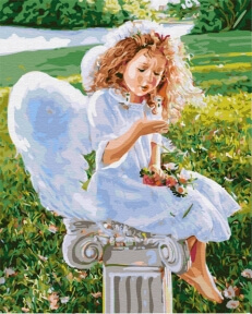 Картина по номерам Маленький ангел 50 х 40 см Brushme GX31186