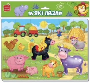 Пазл мягкий Ферма 24 эл Vladi Toys VT1102-18