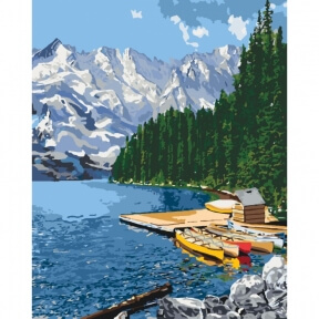 Картина за номерами Гірське озеро 40 х 50 см КНО2223