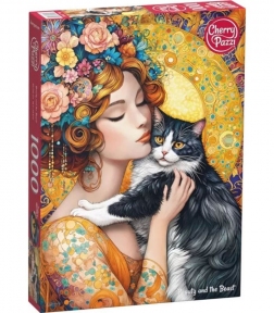 Пазл Красавица с котом 1000 эл Cherry Pazzi 31193