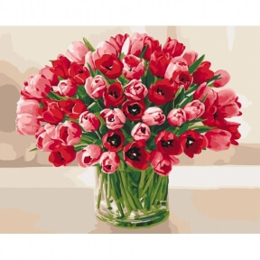 Картина за номерами Гарячі тюльпани КНО3058 Ідейка