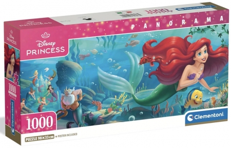 Пазл Русалонька Аріель Disney Princess панорама 1000 ел Clementoni 39893