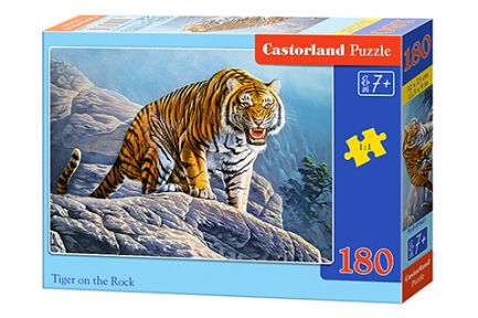 Пазл Тигр рычит на скале 180 эл 018451
