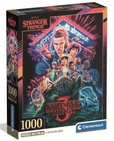 Пазл Нетфлікс Дивні дива Сезон №3 Netflix Stranger Things 1000 ел Clementoni 39979