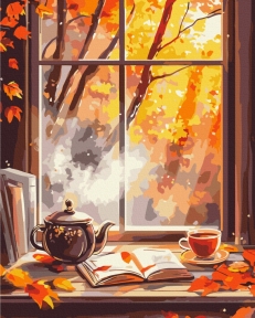 Картини за номерами Осінь за вікном 40x50 Brushme BS54355