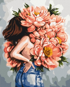 Картины по номерам Пионы женственности © Mykhailyshyna Daria 48x60 Brushme BS53301L