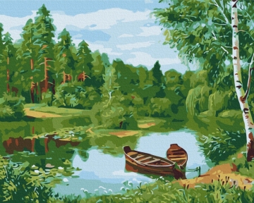 Картини за номерами Лісове озеро 48x60 Brushme BS51967L
