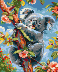 Картини за номерами Коала у квітах 48x60 Brushme BS53988L