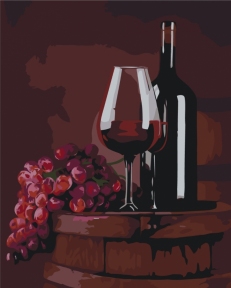 Картины по номерам Бокал красного © Valentyna Ivanova 48x60 Brushme BS53488L