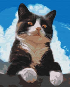 Картини за номерами Допитливий котик 48x60 Brushme BS51941L