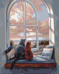 Картины по номерам Пейзаж для кошек 48x60 Brushme BS52220L
