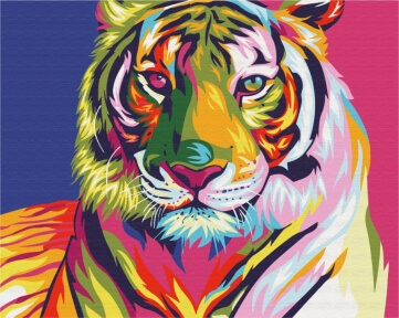 Картини за номерами Тигр поп арт 48x60 Brushme BS9203L