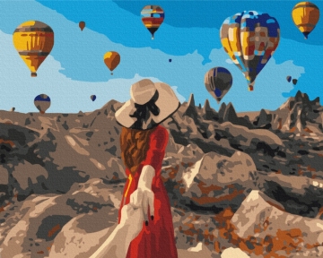 Картины по номерам Путешественница в Каппадокии 48x60 Brushme BS37986L