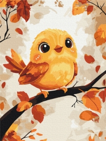 Картини за номерами Милий пташеня 30x40 Brushme KBS0166