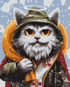 Картини за номерами Котик святий Миколай ©Маріанна Пащук 48x60 Brushme BS53442L