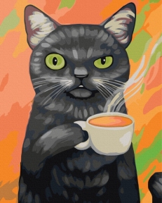 Картины по номерам Котик в понедельник 48x60 Brushme BS52178L