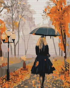Картини за номерами Незнайомка осенью 40x50 Brushme BS51409