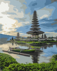 Картины по номерам Храм Улун Дану. Бали 48x60 Brushme BS52473L