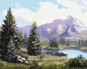 Картины по номерам Прекрасные горы 48x60 Brushme BS44473L
