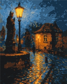 Картины по номерам Город в сумерках © Oleg Loburak 40x50 Brushme BS54528