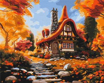 Картини за номерами Будиночок осені 48x60 Brushme BS53794L