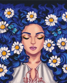 Картины по номерам Ромашки у волоссі © Поліна Скурихіна 40x50 Brushme BS53736