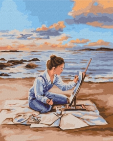 Картины по номерам Нарисованний закат © Mykhailyshyna Daria 48x60 Brushme BS53128L