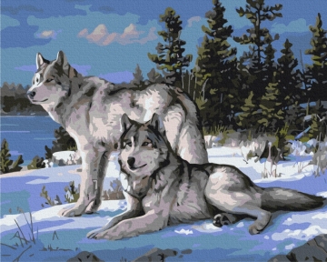 Картини за номерами Вовки-захисники 48x60 Brushme BS51412L