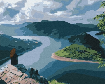 Картины по номерам Путешественница на краю света 48x60 Brushme BS51756L
