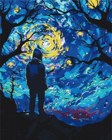 Картини за номерами Нічний натхнення 40x50 Brushme BS54006