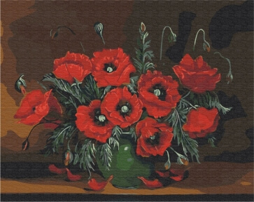 Картины по номерам Натюрморт з маками 40x50 Brushme BS51397