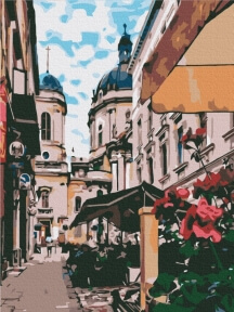 Картини за номерами Львівська вуличка 30x40 Brushme RBS29486