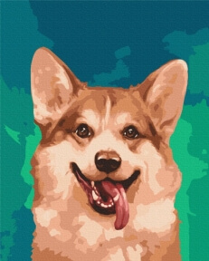 Картини за номерами Корги у фарбах 48x60 Brushme BS51519L