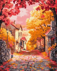 Картини за номерами Осінній захід сонця 40x50 Brushme BS54177