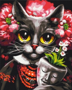 Картины по номерам Кошка Дзен ©Марианна Пащук 48x60 Brushme BS53465L