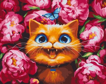 Картини за номерами Мур у піонах ©Маріанна Пащук 48x60 Brushme BS53696L