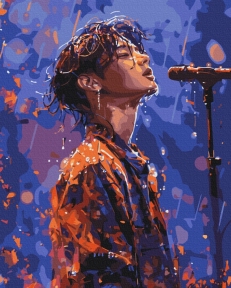 Картини за номерами K-pop співак 40x50 Brushme BS54037