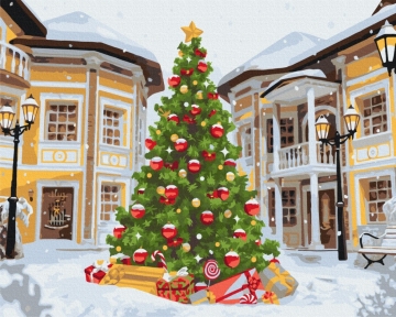 Картини за номерами Головна новорічна красуня 48x60 Brushme BS52747L