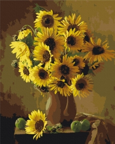 Картини за номерами Оранжеві соняшники 48x60 Brushme BS7808L