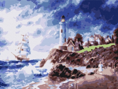 Картины по номерам Маяк на острове 30x40 Brushme RBS22601