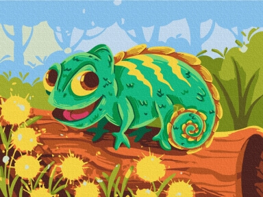 Картины по номерам Хамелеончик © Didevych Kateryna 30x40 Brushme KBS0144