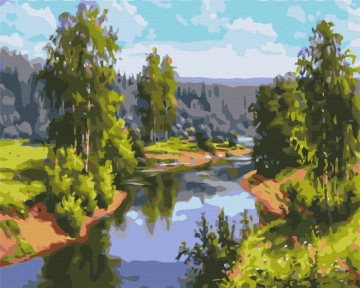 Картины по номерам Путь от источника 48x60 Brushme BS52685L