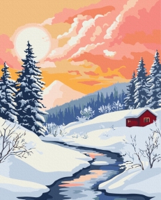 Картины по номерам Зимняя гармония 40x50 Brushme BS54524