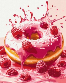 Картины по номерам Малиновый донат 40x50 Brushme BS54446