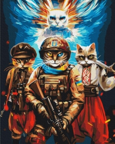 Картини за номерами Кішки Воїни © Маріанна Пащук 40x50 Brushme